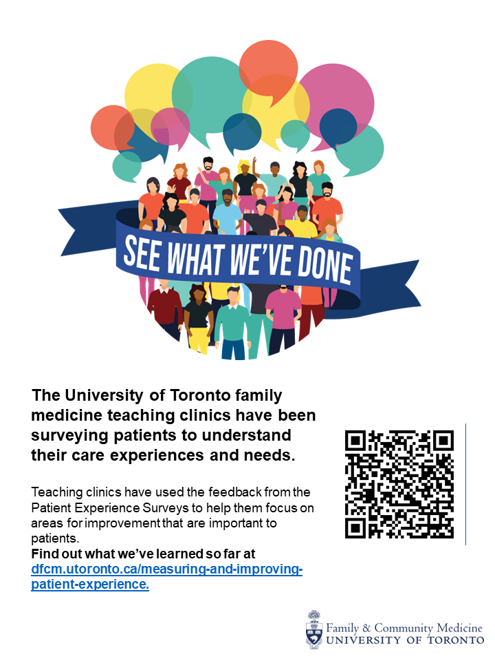 University of Toronto DFCM Share and Learn Postcard